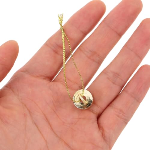 Tapones para adornos navideños UPKOCH de plástico resistente con cuerda dorada 4