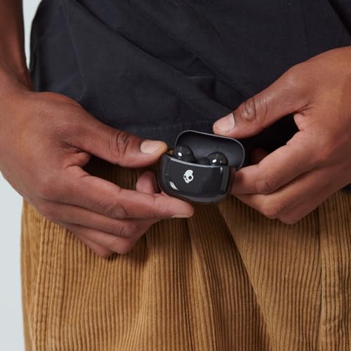 Image of Skullcandy Ink'd ANC Wireless Earbuds with Active Noise Cancelling, 43Hr Battery + Rapid Charge, Quad Mic with ENC, 10mm Drivers, Multipoint Pairing, Sweat & Water Resistant - Black Glossy