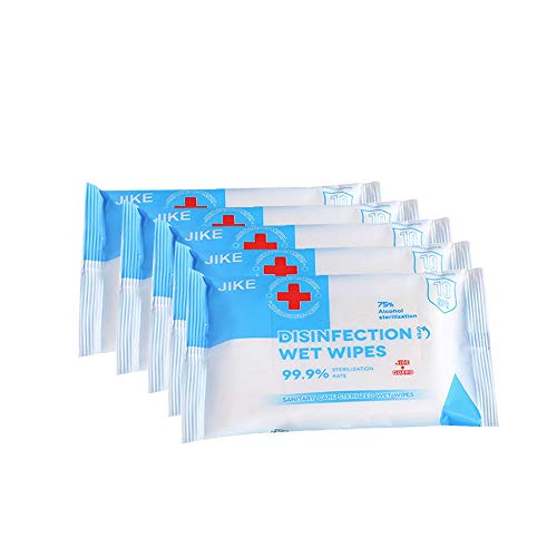 80 toallitas desechables para limpieza de manos desechables, toallitas húmedas grandes, 75% toallitas para limpieza diaria de la familia, cocina y baño, Viceiryeus, mascotas fuera, 5 pack of 10pcs, 5