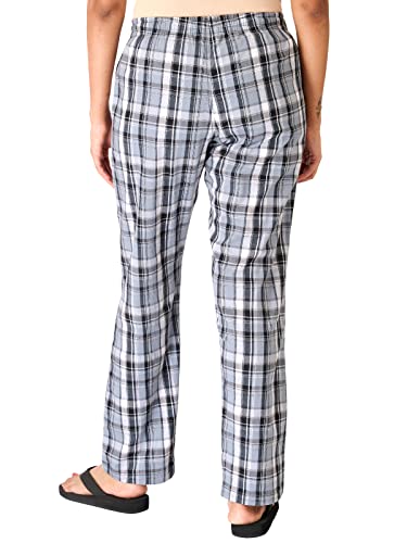Image of Womens Multicolor Cotton Checkered Pyjama | Checks Pajama for women with Elastic & Drawstring Plus Size (S TO 8XL)