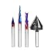Amana Tool AMS-102 X-Carve 4-Pc CNC Router Bit Starter Pack 1/4 Inch Shank