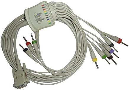 Happy Hearts 10 Lead ECG Cable Compatible with BPL 8108R/8208/8408/9108/6108-T 4 mm 15 pin Banana type