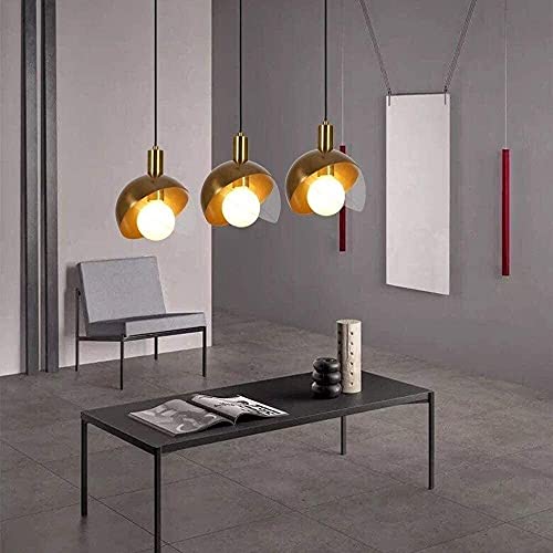 Lumière blanche E27 suspension sphérique avec abat-jour en verre