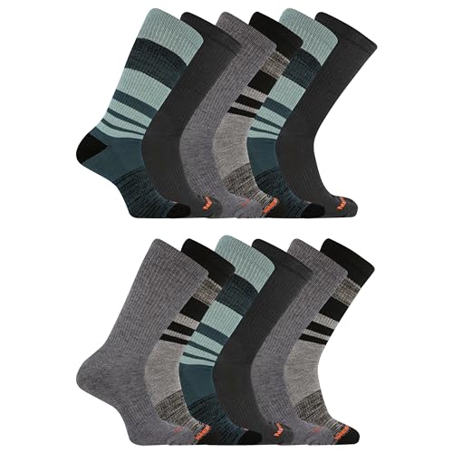 Image of Merrell Unisex Adult Men's and Women's Cushioned Midweight Ankle Socks - 4, 8, 12 Pairs - Moisture Wicking