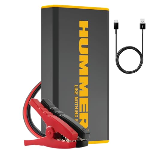 Image of Hummer H8 Jump Starter for Car & Bike Battery, 1000A 12V Portable Booster, 27750mWh, AI Smart Safety, LED Emergency Light, Starts 5.0L Petrol / 3.0L Diesel