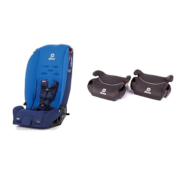 Diono Radian 3R Convertible Car Seat Rear & Forward Facing 5-120lb + Diono Solana No Latch Booster Seats 40-120lb 2 Pack