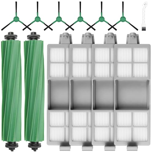 Image of 13 Pcs Replacement Parts Compatible with iRobot Roomba 205 DustCompactor Vac Robot Vacuum, Accessories Kit include 2 Main Brushes, 4 Filters, 6 Side Brushes, 1 Cleaning Tool