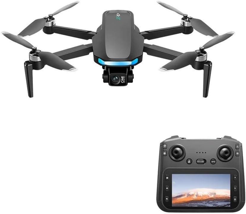 Black,Single Battery,New S-X1 Drone with Screen 3-Axis Anti-Shake Gimbal 8K Aerial Brushless RC Quadcopter 5G GPS 8K HD Camera FPV UAV
