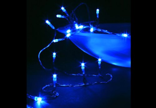 Preisvergleich Produktbild Nipach GmbH 10er LED-Kette blau, Innen Batteriebetrieb