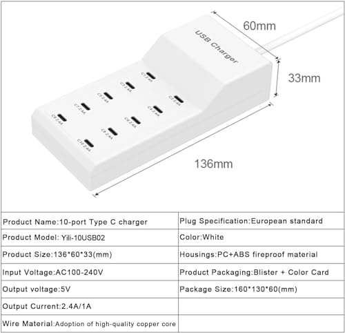 Cargador USB de pared para iPhone y Samsung que evita falta de enchufes 6