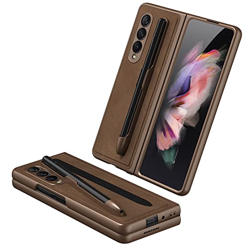 Coque Samsung Galaxy Z Fold 3 5G antichoc mince en cuir PU protection objectif