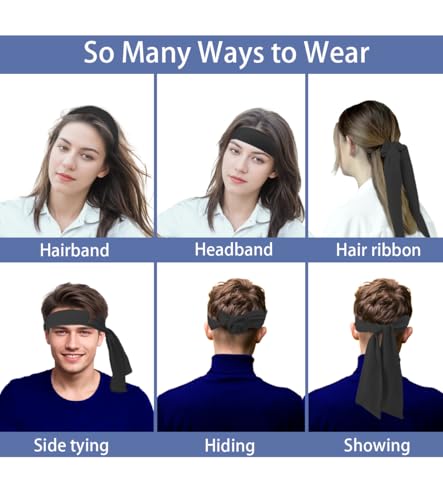 Image of Sport Tie Headbands Tennis Head Tie for Men Women Sports Fans Ninja Soccer Basketball Teams Head Ties Halloween
