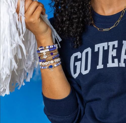 Game Day Football Bracelets for Women: Stackable Stretch Sports Bracelets for Fans, Football Mom Accessories & Outfits4