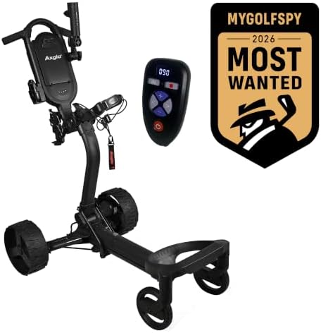e3 Remote Electric Golf Push Cart, Compact 1-Motion Folding 4-Whe...