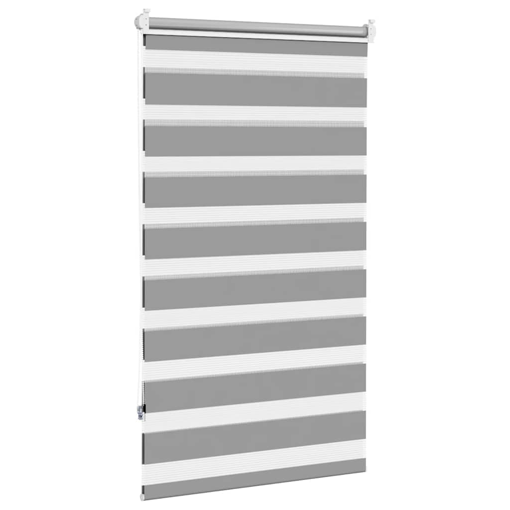 Store vénitien Enrouleur Gris 90 x 150 cm avec Tissu en Polyester, réglable sans perçage, idéal pour fenêtres et Portes, Protection Solaire et intimité, Design Moderne