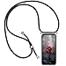 Produktbild PekaTech Handykette Handyhülle kompatibel mit Xiaomi Redmi Note 9S / Note 9 Pro Hülle, Smartphone Necklace Hülle mit Band - Transparent Schutzhülle Stossfest - Schnur mit Case zum Umhängen in Schwarz