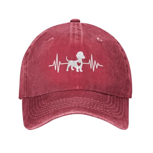 Gorra de béisbol ajustable vintage roja para mujer miniatura 2