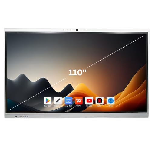 110 Inch 4K AI Interactive Flat Panel with Android 14, 48MP AI Camera, AI Microphone Array, 40-Point Multi-Touch, Wireless Screen Sharing, Smart Whiteboard, Dual 20W Speakers for Auditorium-image-30