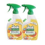 Top 10 Best Bathroom Cleaner Without Bleach for Sparkling 2 Mean Green Refillable Ultra Powered Bathroom Cleaner Concentrate, Tropical Breeze, 14.3 fl oz (2-Pack) – Plant & Mineral Based, Removes 100% of Soap Scum, Refillable Bottle Makes 4X Refills