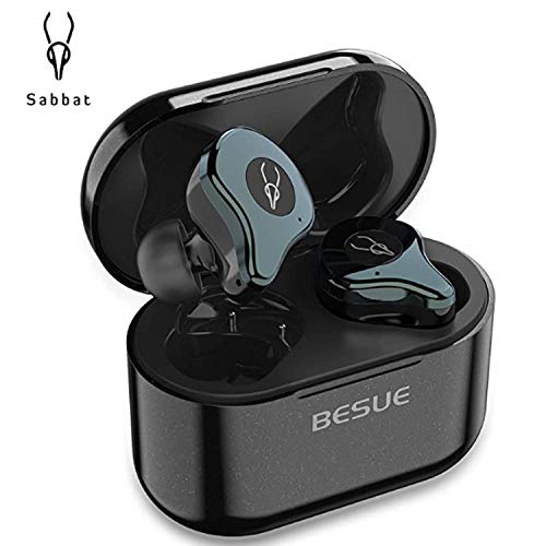 True Wireless Earbuds Bluetooth 5.0 Headphones - [2020 Upgraded] Sabbat Deep Bass Wireless Headphones for Sport/Workout, Noise Cancelling Bluetooth Earbuds for Samsung Galaxy/iPhone/Android/iOS 30H