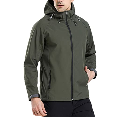 WSPDSD Herren Damen Softshell Wanderjacken wasserdichte Camping Trekking Windjacke mit Kapuze Regenmäntel Skifahren…