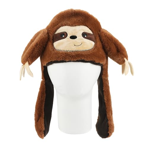 Sloth Face Youth Brown Hat with 3D Moveable Arms2