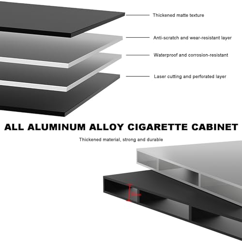 Présentoir à cigarettes en aluminium au design argenté élégant