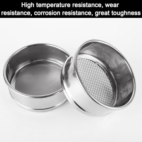 Zoforty ZFUS-SIEVES-2PCS-MESH-240427 2 Pcs Lab Sieves 304 Stainless Steel Test Sieves 100 Mesh 0.154Mm + 10 Mesh 2Mm Aperture Lab Standard Test Sieve Φ10Cm/4"Dia Economy Test Sieve thumb #2