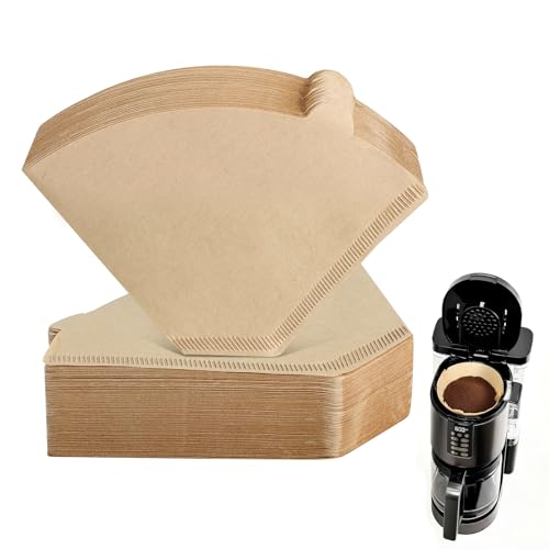 Coffee Filters, Size 04 Unbleached Cone Filters 8-12 Cup, 200 Count Disposable Natural Paper Filters, 04 Cone Filters For Pour Over and Drip Coffee Maker