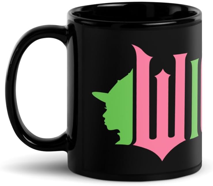 Wicked Logo Black Mug – Officially Licensed Movie Drinkware – 11 oz Ceramic Coffee Tea Cup – Great Gift Fans