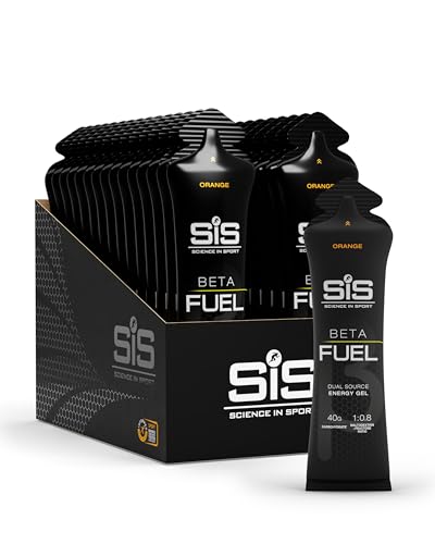 Science In Sport Beta Fuel Energy Gels | 40g Carbohydrates | 1:0.8 Maltodextrin:Fructose Ratio | Easily Digestible | Gluten Free | No Water Needed | Running Gels | Orange Flavour | 30 Pack