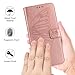 Covthch for RAZ Memory Cell Phone 2024 Case, Magnetic Buckle Leather Kickstand Shockproof Protection Case, Credit Card Holder Movable Clip Flip Wallet Case for RAZ Memory Cell Phone 2024 -Rose Gold