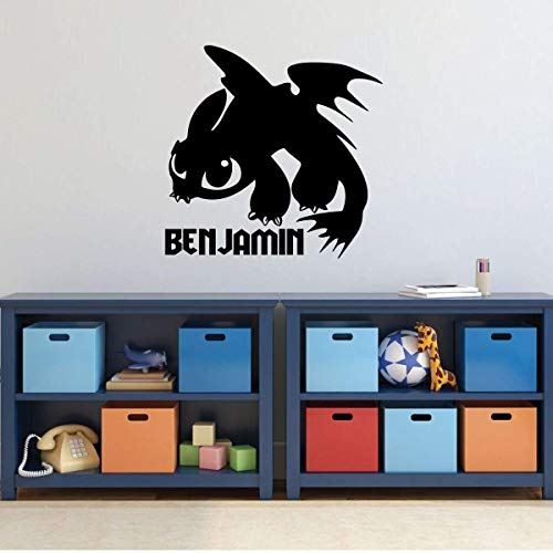 Vinilo decorativo personalizado dragón sin dientes miniatura 4