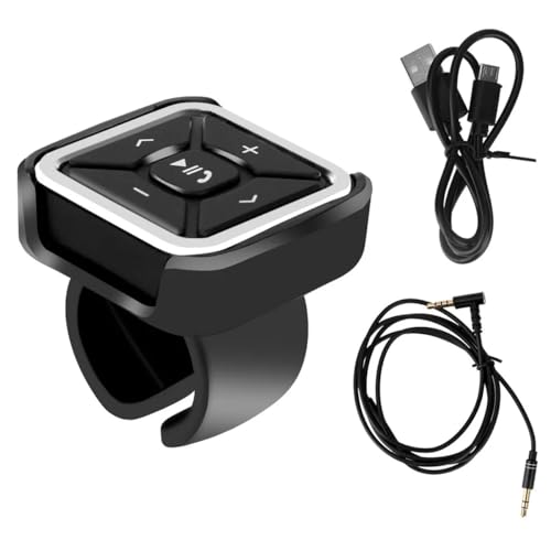 Télécommande multimédia Bluetooth pour Boutons de Volant, contrôleur de téléphone IPX4 imperméable Appelle contrôleur de Musique pour Voiture vélo Moto Boutons pour téléphone iOS Android