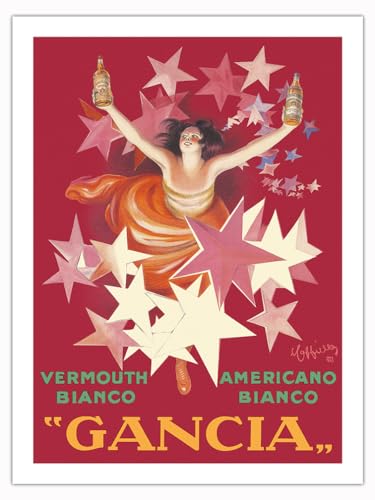Gancia Sparkling Wines - Vermouth Bianco Américano Bianco - Poster pubblicitario vintage di Leonetto Cappiello c.1921 - Bamboo Fine Art 290gsm Paper Print (senza cornice) 61 x 81,3 cm Gancia Sparkling Wines - Vermouth Bianco Américano Bianco - Poster pubblicitario vintage di Leonetto Cappiello c.1921 - Bamboo Fine Art 290gsm Paper Print (senza cornice) 61 x 81,3 cm