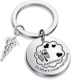 LQRI Radiology Keychain Radiology Technologist Gift It's What's Inside That Counts Radiology Tech Jewelry Gift for Radiographer Sonographer X-Ray Tech Radiology Technician (sliver)