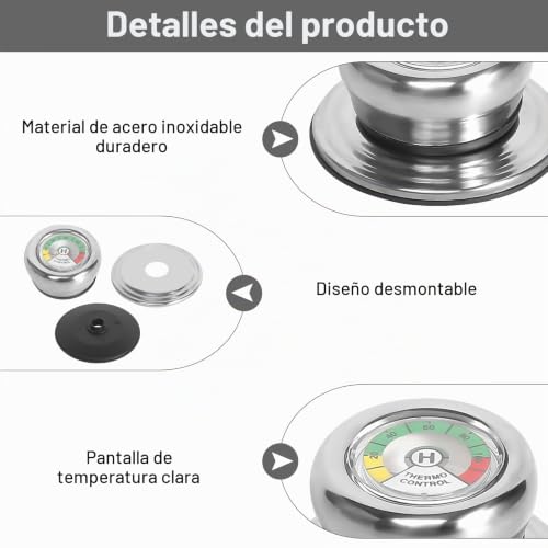 Miniatura 3 de 3 Piezas Perillas Para Tapa De Cacerola Con Termómetro Pomo Tapa Ollas Pomo Recambio Tapadera Tapa Olla Pomos Tapas Cacerola Mango De Perilla Mango De Tapas De Olla Para Utensilios De Cocina