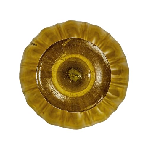 Creative Co-Op Tall Embossed Reclaimed Glass Taper Holder, Chartreuse by Creative Co-Op - Image 5