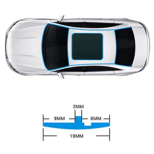 AUTOXBERT 4M/13Ft Car Windshield Weather Rubber Sealing T Shape Car Front Windshield Strip Trim Sealing Strip Automotive Door Sealing Strip Noise Insulation Protector for Car Truck Door Window Decor