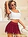 Avidlove Womens Sexy Mini Skirt Flowy Layered Lace Skirt Asymmetrical Short Skirts