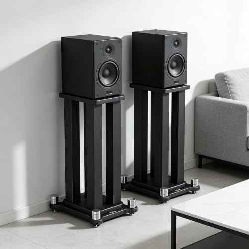 Soportes para Altavoces de Estantería con Base Estable de Alta Densidad 8