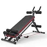 Bauchtrainer Taille Trainer Core & Bauchtrainer for Home Gym Workout-Maschine Übung Hanteln, Sit-Ups, Pull Seil, Ab Gewicht Kapazität 660 Lbs (Color : Black)
