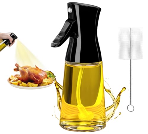 Pulverizador de aceite de cocina de vidrio - 180ml Vidrio...