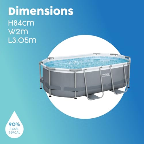 Bestway Oval Pool Set, 10' x 6'7' x 33'/3.05 m x 2.00 m x 84 cm - Image 4
