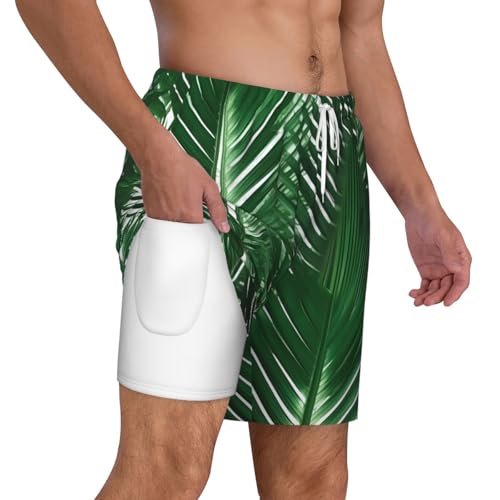 Traje de baño para hombre transpirable y ligero estampado verde 6
