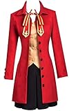 Poetic Walk Anime Cosplay Womens Rin Tohsaka Costume School Uniform Suit Halloween (Red, XX-Large)
