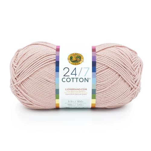 Lion Brand Yarn Lightweight 24/7 Cotton Yarn for...