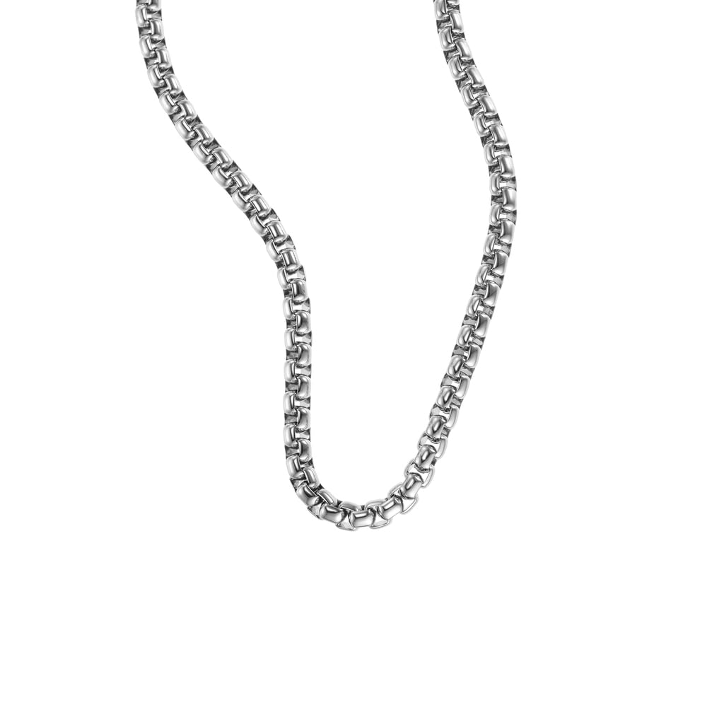 Fossil Herren-Halskette, All Stacked Up Edelstahl-Kette Halskette