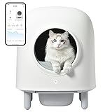 Petree Self Cleaning Cat Litter Box, No More Scooping Automatic Cat Litter Box with APP Control, Safety Protection, Odor Removal, Large Space for Multiple Cats