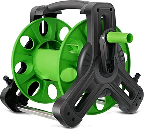 散水用ホースリール ポータブルガーデンホースリール、軽量壁掛け式ウォーターホースリール、10機能スプレーノズル付き、屋外用水道管ラック巻き取りツール(20 meters water pipe)